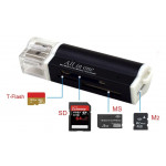 Multi adapter USB: T-flash, SD, M2, MS Pro Duo