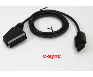 SFC RGB/Scart - skärmad - kabel (NTSC) med c-sync 