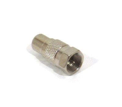 F-kontakt till koaxial RF (RCA, RG-6/U , RG-59/U)