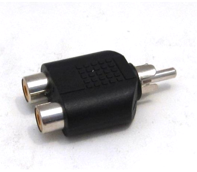 AV splitter - 2 honor till 1 hane RCA/AV ljud/bild