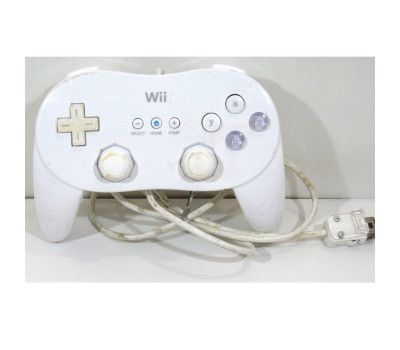 Wii, Wii U, original Classic Pro Controller handkontroll (svart/vit)